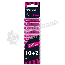 Элемент питания алкалиновый LR03 Super Alkaline SBL-10+2 (уп.12шт) ФАZА 2854612, 1.5 В