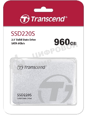 Накопитель SSD Transcend SSD220S, 960Gb, SATA III, 2.5
