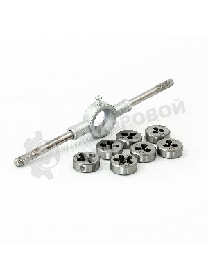 Набор плашек Сибртех М3-М12, 8 предметов