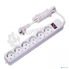 Сетевой фильтр EKF UFA16-310-6-018 6x1,8 м 16А/3,2 кВт с выкл. c/з ПВС 3х1,0 Блокбастер XL EKF PROxima