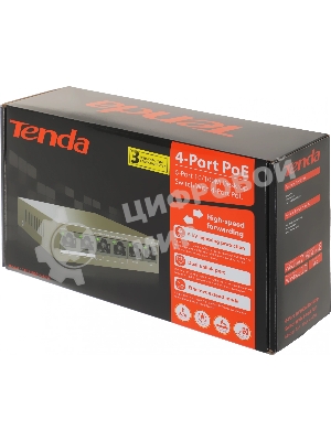 Коммутатор Tenda TEF1106P-4-63W 6PORT 100M 4POE