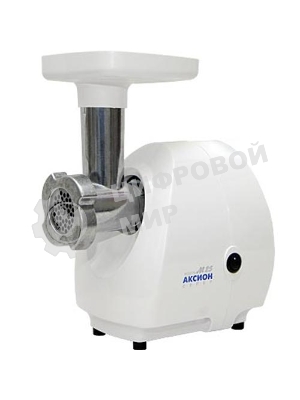 Мясорубка электрическая Аксион М25.01 белый, 1500 Вт, 1.7 кг/мин, защита от перегрузки, насадки - 3