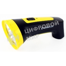 Фонарь LED 3804M (аккум. 220В черный/жел. 4 LED SLA пласт. коробка) Ultraflash 12867