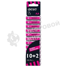 Элемент питания алкалиновый LR6 Super Alkaline SBL-10+2 (уп.12шт) ФАZА 2854582, 1.5 В