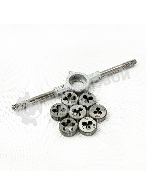 Набор плашек Сибртех М3-М12, 8 предметов