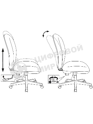 Кресло детское Бюрократ KD-W10/26-29-1 оранжевый 26-29-1 (пластик белый)