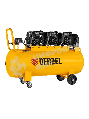 Компрессор безмасл. малошумн. Denzel DLP-4500/150, 4,5 кВт, 3х1,5 кВт,150 л, 2850 об/мин,750 л/мин