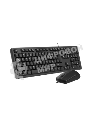 Комплект клавиатура+мышь A4Tech KK-3330S проводной, USB, 1200 DPI, чёрный
