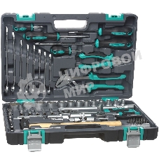 Набор инструментов Stels 141041/2'' 1/4'' CrV пластиковый кейс  76 предм.