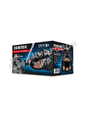 Пылесос Centek CT-2534 черный/бронзовый, 450/2400 Вт, уборка сухая, пылесборник контейнер 2 л