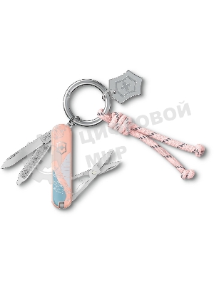Нож перочинный Victorinox Classic SD Paris Style (0.6223.E221) 58мм 7 функций розовый подар.коробка