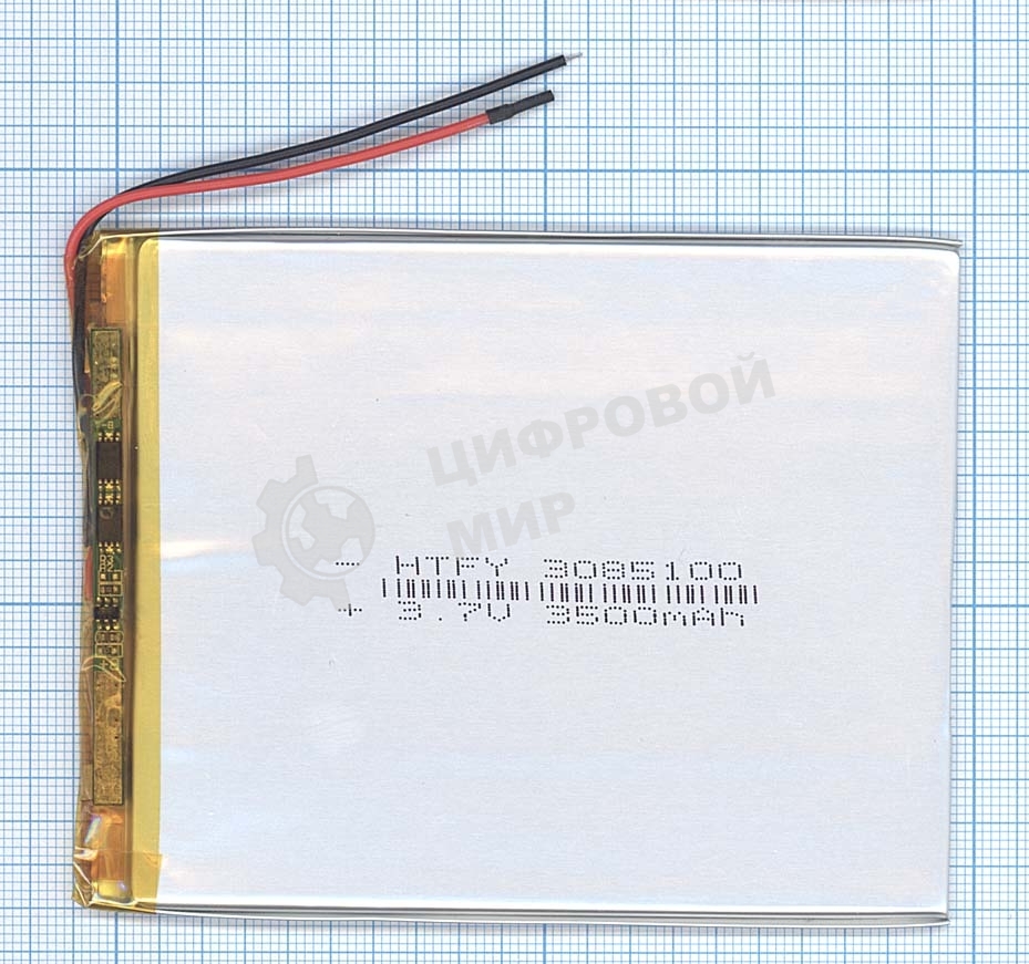 Аккумулятор Li-Pol (батарея) 3x85x100мм 2pin 3.7V/3500mAh