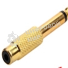 Переходник miniJack 3,5 мм - на Jack 6,3 мм позолоченный 1 канал