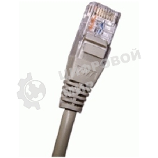 Патч-корд 2-х парный TWT UTP cat.5e, с заливными колпачками, 1.0 м, серый