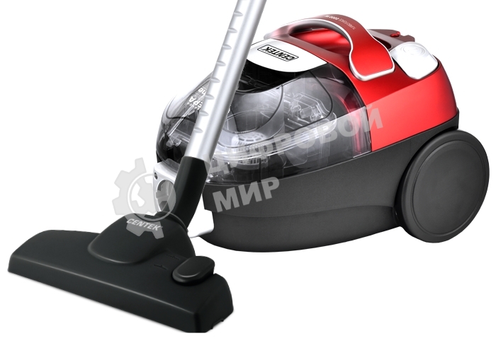 Пылесос Centek CT-2535 красный/черный, 350/2000 Вт, уборка сухая, пылесборник контейнер, 1,5 л