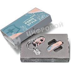 Нож перочинный Victorinox Classic SD Paris Style (0.6223.E221) 58мм 7 функций розовый подар.коробка
