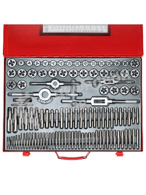 Набор метчиков и плашек Matrix М2-М18, 110 шт. метал. кейс