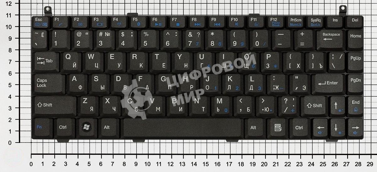 Клавиатура для ноутбука Lenovo F30 F30A черная