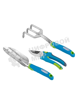 Набор садового инструмента Palisad с секатором, алюминиевый цельнолитой, 3 предмета, LUXE