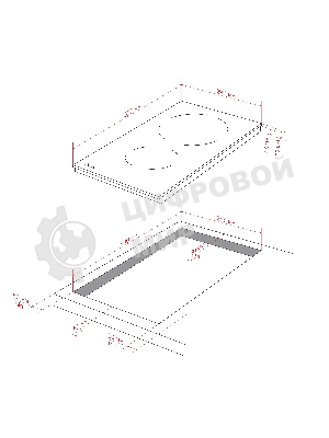 Варочная панель Monsher, High-Tech, Hi-Light, 30 см, 2 конфорки, 9 уровней мощности, сенсорное управление, автоматическое отключение, индикация остаточного тепла, таймер, черный