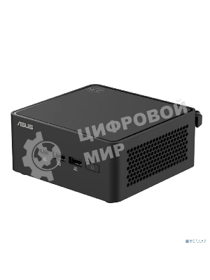 Платформа системного блока Nettop ASUS NUC Model: NUC15CRH, Intel Core 3 Processor 100U, 2xDDR5-5600 SO-DIMM supp, Intel Graphics, Wi-Fi 7, BT v5.4, 3xUSB 3.2 Gen2, 1xUSB 2.0, 1xUSB 3.2 Gen2 Type-C + 2xT-bolt (incl. DP 2.1 and USB4), 2xHDMI 2.1, 1xRJ45 LAN, 1xDC-in, Supp:128Gb~8TB M.2 2280 NVMePCIe5.0 x 4 SSD or 128Gb~8TB M.2 2280 NVMePCIe4.0x4 SSD+128Gb~2TB M.2 2242 NVMePCIe4.0x4 SSD, 19VDC, 6.32A, 120W Adapter, W/O OS, ASUS LOGO, черный