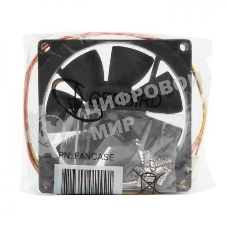 Вентилятор для корпуса Gembird FANCASE черный, 80 мм, 2600 об/мин, 27 дБ, 3 pin