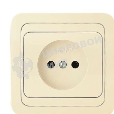 Розетка 1-м Makel СП Mimoza 16А IP20 без заземл. крем/крем