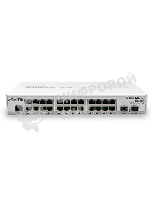 Коммутатор Mikrotik CRS326-24G-2S+IN with 800 MHz CPU, 512MB RAM, 24xGigabit LAN, 2xSFP+ cages, RouterOS L5 or SwitchOS (dual boot), desktop case, PSU