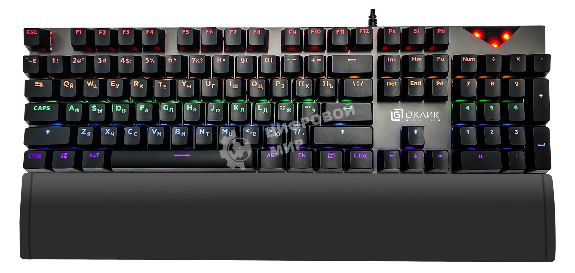 Клавиатура Оклик 935G RAGNAR механическая черный USB Multimedia for gamer LED