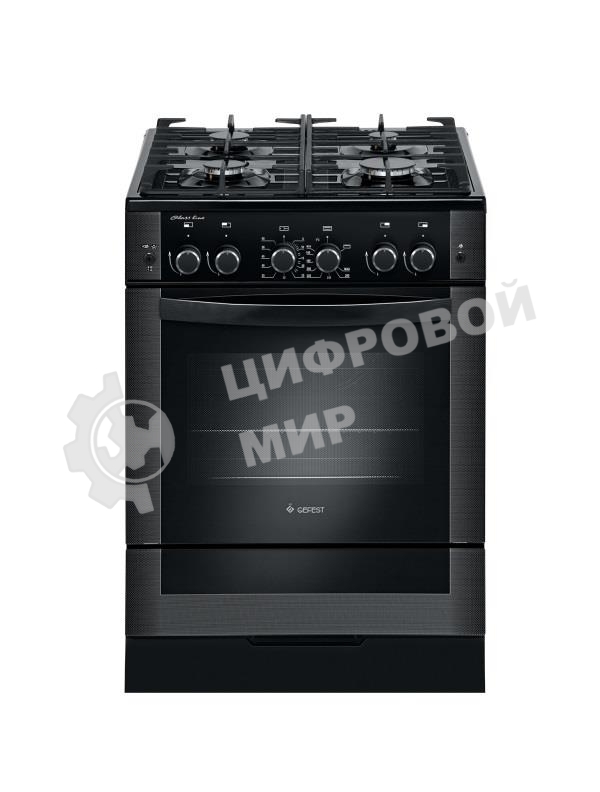 Плита газовая Gefest ПГ 6500-02 0044 черный, конфорок 4 шт, духовка 52 л, 60 см x 85 см x 60 см
