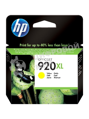 Картридж струйный HP 920XL CD974AE желтый для HP OJ 6000/6500 (700 стр.)
