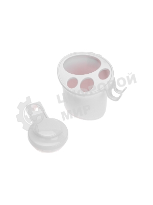 Стакан для зубных щеток и пасты HALSA HLS-F-113W на вакуумной присоске