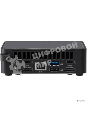 Платформа системного блока Nettop ASUS NUC Model: NUC14RVH, Intel Core 3 Processor 100U, 2xDDR5-5600 SO-DIMM supp, Intel Graphics, Wi-Fi 6E AX211, BT v5.3, 3xUSB 3.2 Gen2, 1xUSB 2.0, 1xUSB 3.2 Gen2 Type-C + 2xT-bolt 4 Type-C w/DP 1.4, 2xHDMI 2.1, 1xRJ45 LAN, 1xDC-in, Supp: 128Gb~4TB M.2 2280 NVMe PCIe 4.0 x 4 SSD+128Gb~1TB M.2 2242 NVMe PCIe 4.0 x 4 SSD+128Gb~4TB 2.5