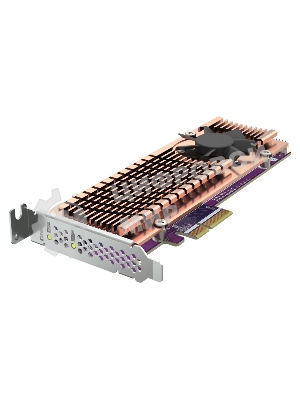 Плата расширения QNAP QM2-2P-344A 2 x M.2 22110 or 2280 PCIe (Gen3 x4) NVMe SSD slots, Low-profile flat and Full-height brackets included.