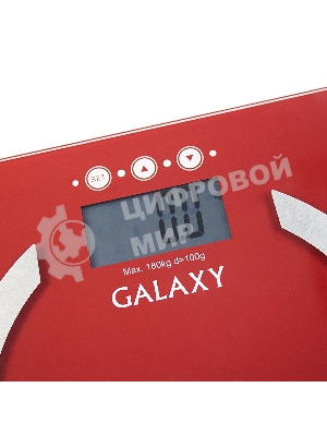 Весы многофункциональные Galaxy GL 4851, красный, электронные, эл. пит. 