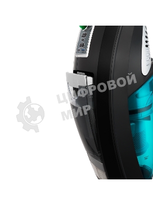 Пылесос вертикальный паровой Kitfort КТ-535-1 черный, питание от сети, 1600 Вт, уборка влажная/паром/сухая, пылесборник 1 л