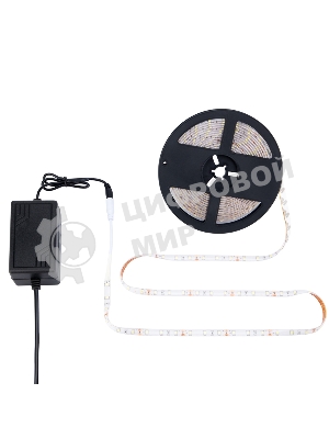 Комплект светодиодной ленты 5 м с блоком питания IP65, холодное белое свечение 6500 К LAMPER