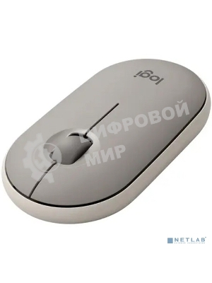 Мышь беспроводная Logitech Pebble M350 серый, 1000 dpi, радиоканал, Bluetooth, USB, кнопки - 3