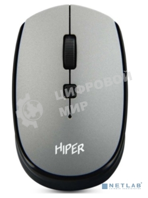 Мышь беспроводная HIPER HOMW-081 серый, 1600 dpi, радиоканал, USB, кнопки - 4