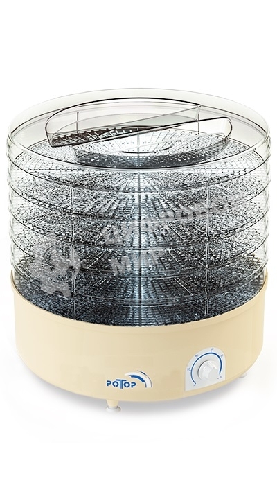 Сушилка для овощей и фруктов Ротор СШ-002 5под. 520 Вт, прозрачный