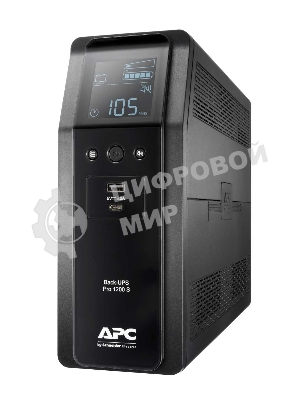Источик бесперебойного питания APC  Back-UPS Pro BR 1200VA/720W, Sinewave,8xC13 Outlets(2 Surge & 6 batt.), AVR, LCD, Data/DSL protect, USB