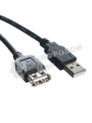 Кабель-удлинитель TELECOM USB2.0 Am-->Af 1,5 м черный TUS6990-1.5M