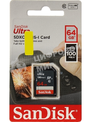 Флеш карта SDXC 64Gb UHS-I SDSDUNR-064G-GN3IN SANDISK