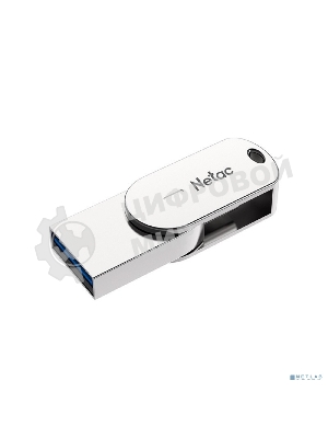 Флешка USB Netac U785 (NT03U785C-032G-30PN), 32Gb, USB 3.0/TypeC, R/W 110/45, серебристый