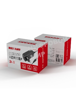 Источник питания Rexant 220 V AC/24 V DC 1 А 24 W с DC разъемом подключения 5.5х2.1, без влагозащиты (IP23)