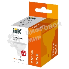 Лампа cветодиодная IEK LLE-MR16-7-230-30-GU5 ECO MR16 софит 7Вт 230В 3000К GU5.3