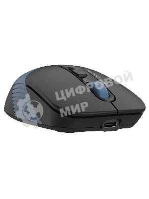 Мышь беспроводная A4Tech Fstyler FB10C черный/синий, 2000 dpi, радиоканал, Bluetooth, USB, кнопки - 4