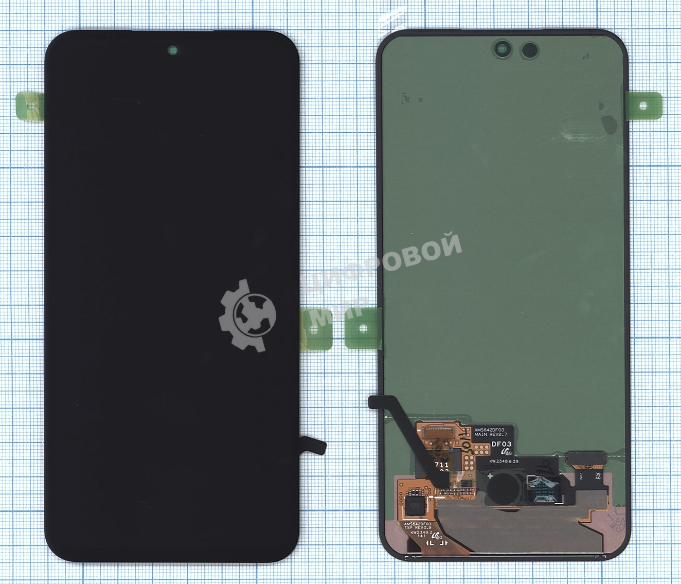 Дисплей для Samsung Galaxy S23 FE SM-S711B в сборе с тачскрином, черный orig