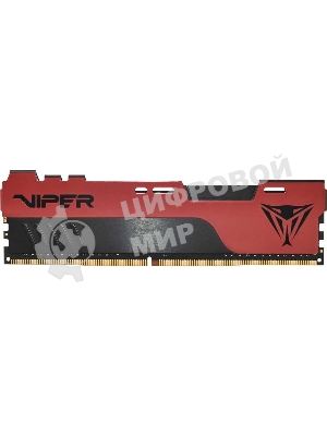 Оперативная память Patriot Viper Elite II, DDR4, 8GB (1x8 GB), 3200 MHz, CL18, DIMM, радиатор, красный/черный