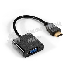 Кабель-переходник HDMI-VGA ExeGate EX-HDMIM-VGAF-0.2 (19M/15F, 0,2м)